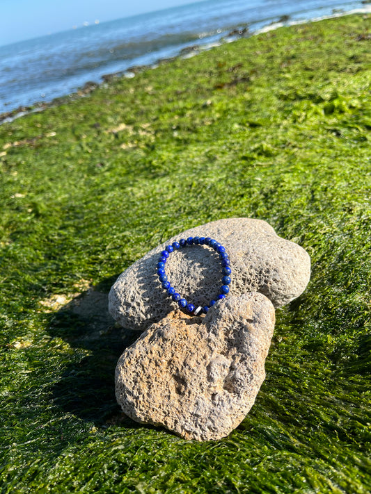 bracelet lapis lazuli 6mm